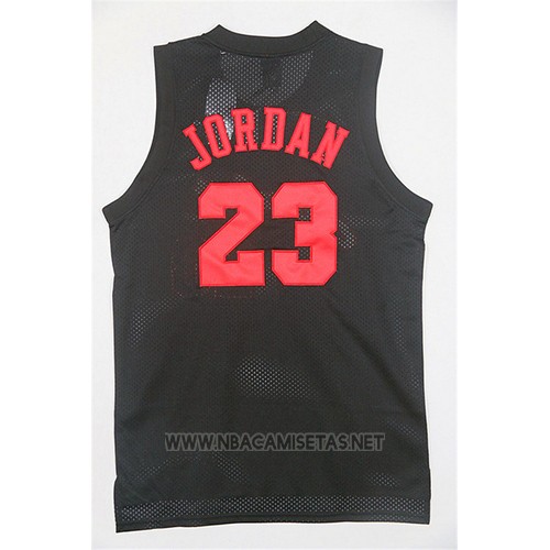 Camiseta Michael Jordan NO 23 Negro Rojo